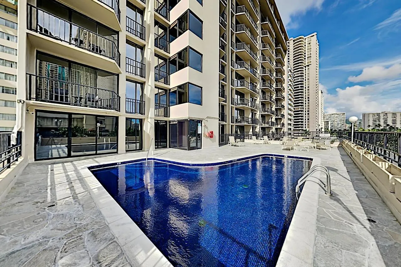 Aqua Palms Waikiki Ocean View Lanai Parking Included Apartment Honolulu 0*,  United States